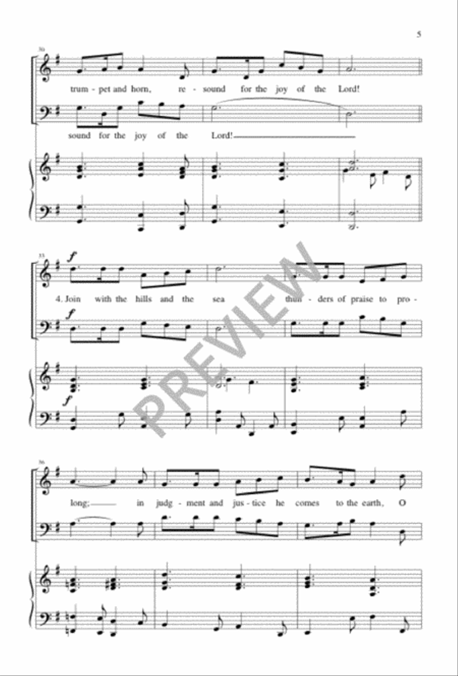 Sing A New Song to the Lord 2-Part scores gallery preview page 5