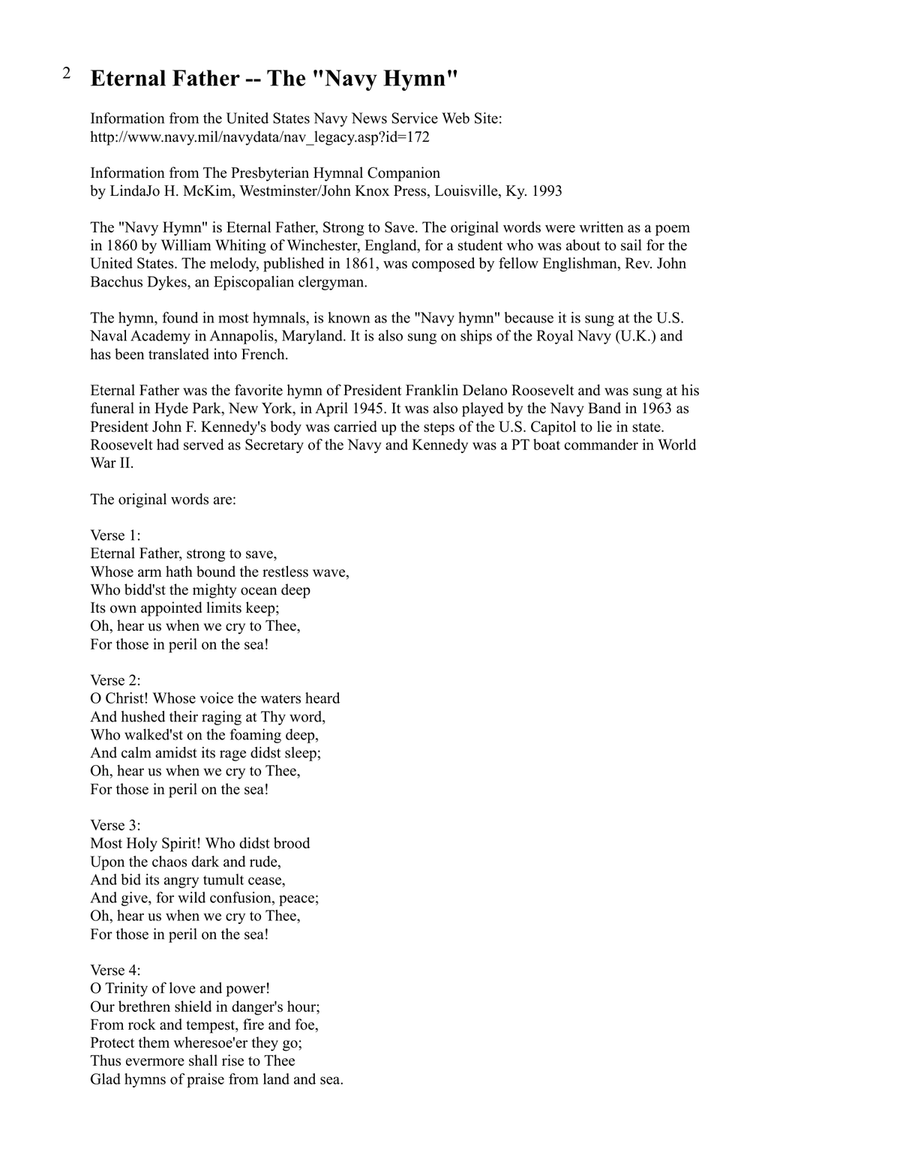 The Navy Hymn (