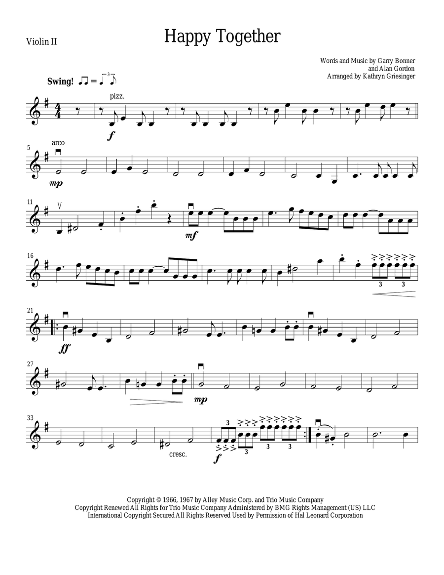 Happy Together String Quartet scores gallery preview page 3