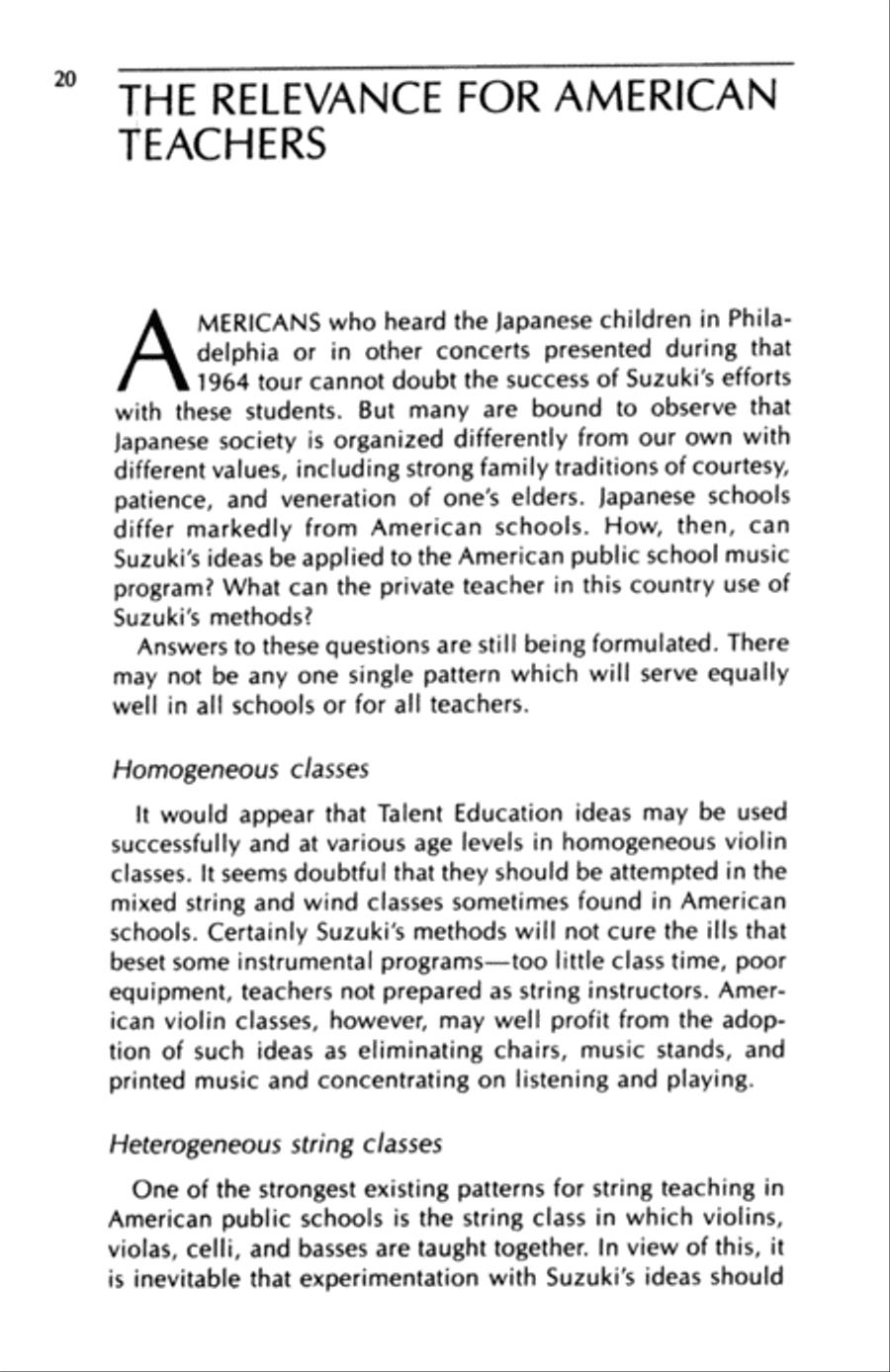 The Suzuki Violin Method in American Music Education