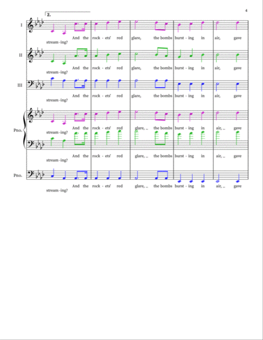 The Star Spangled Banner 3-Part scores gallery preview page 4