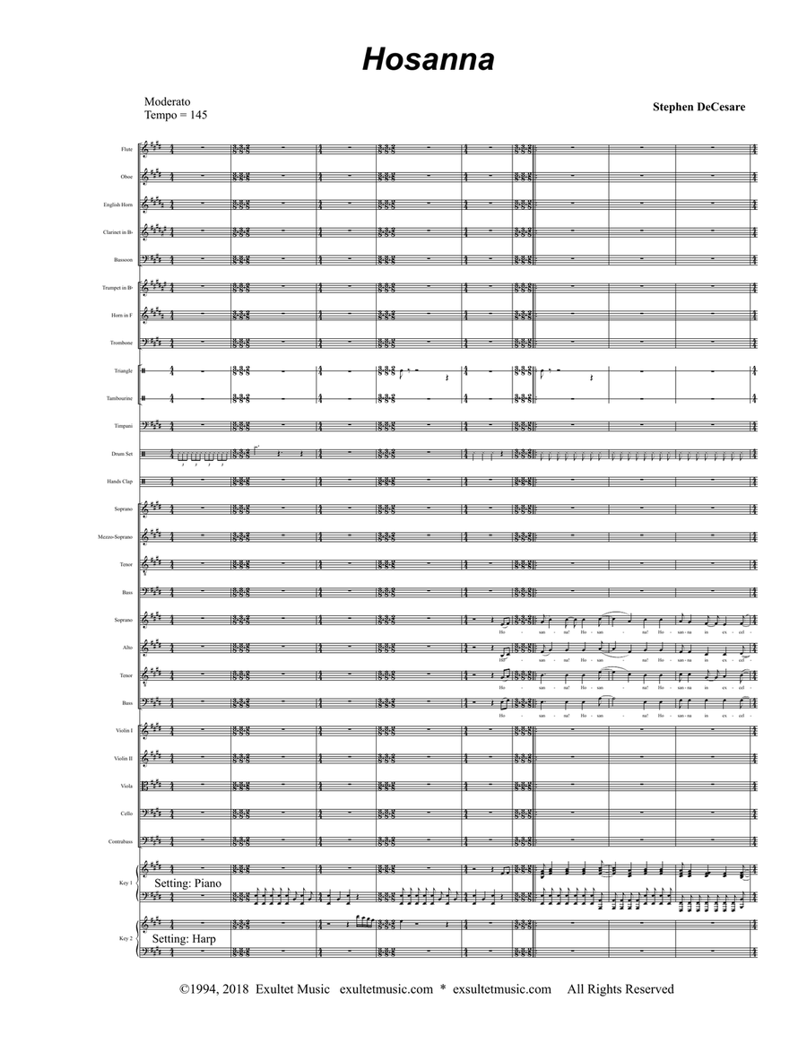 Hosanna (from "Requiem Mass" - Full Score) image number null