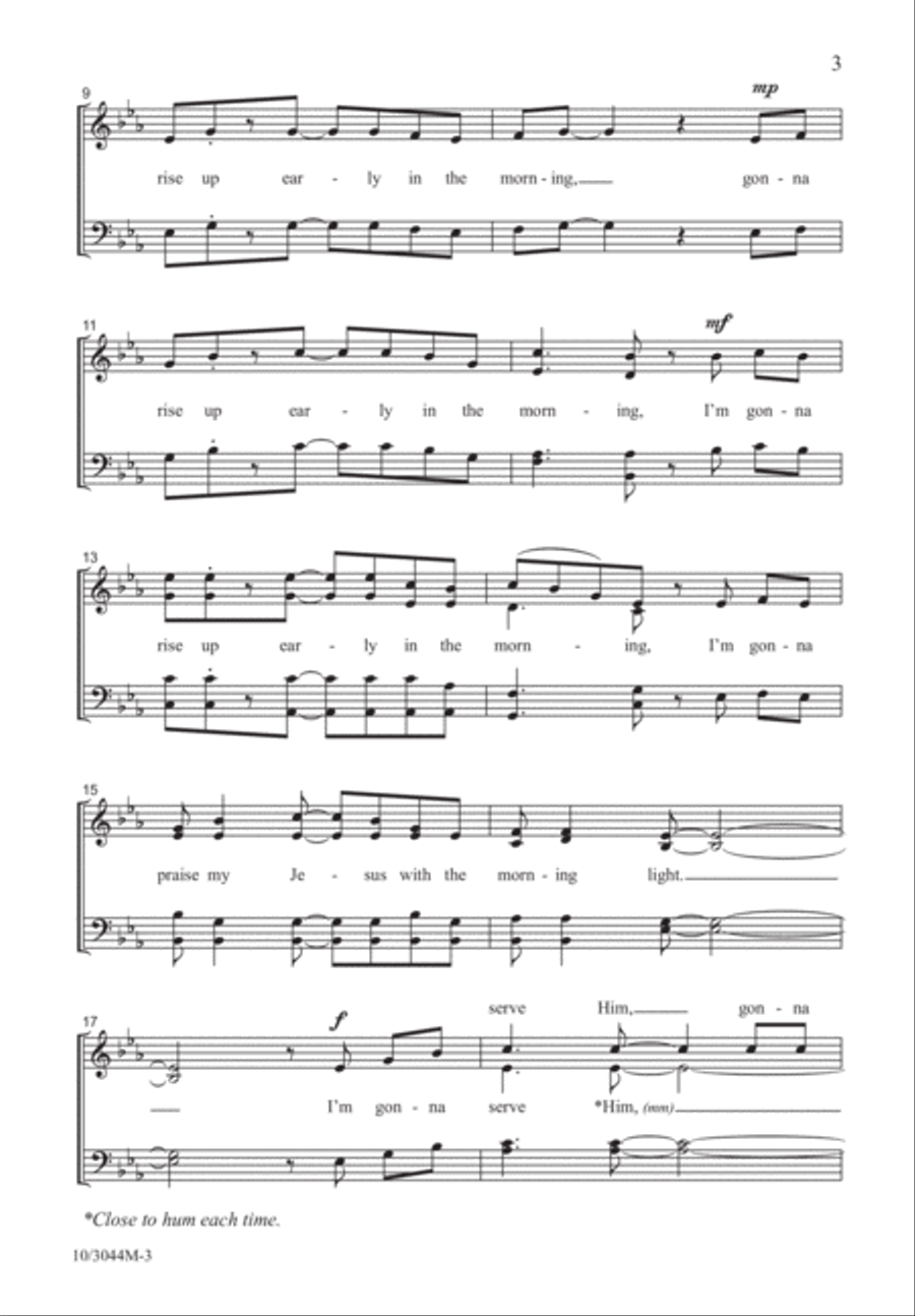 Rise Up Early in the Morning 4-Part scores gallery preview page 4