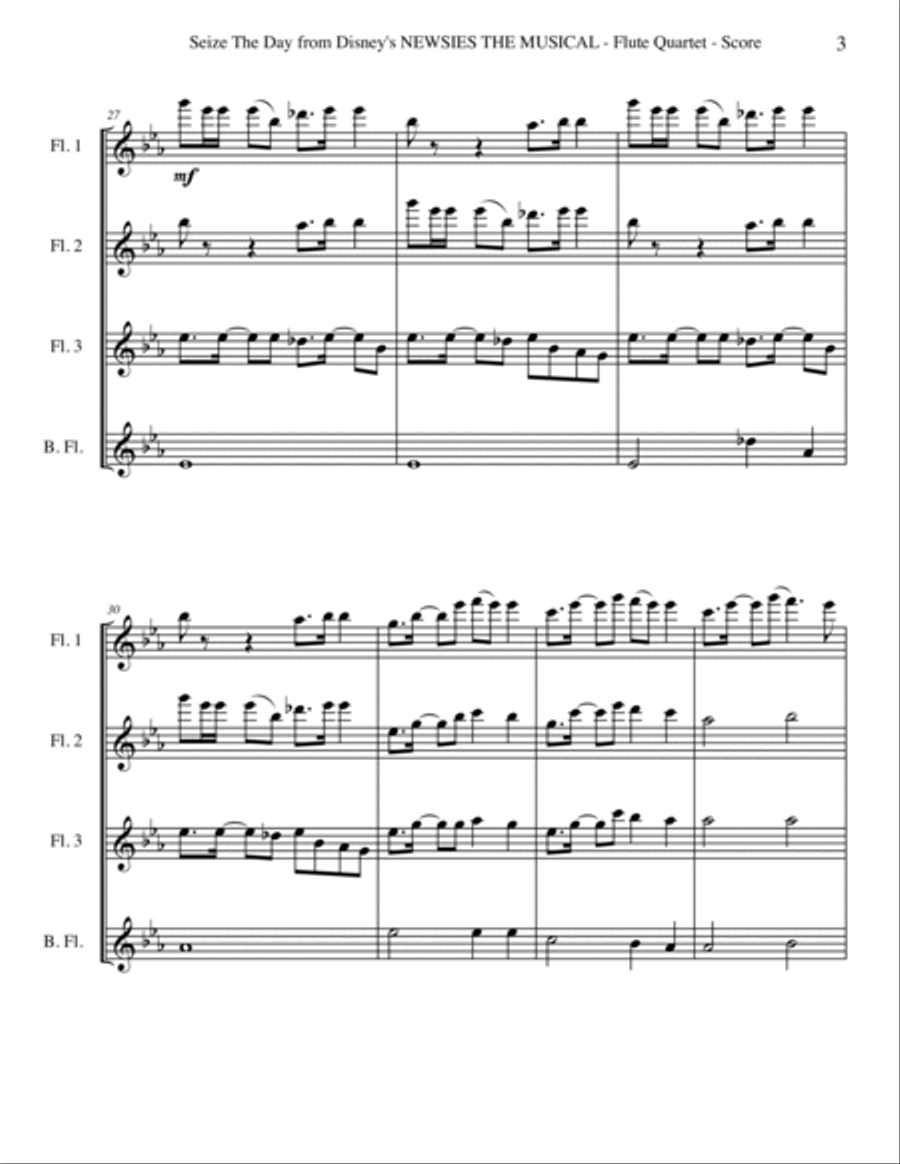 Seize The Day Woodwind Quartet scores gallery preview page 3