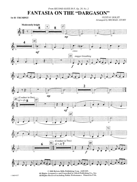 Fantasia on the "Dargason": 1st B-flat Trumpet