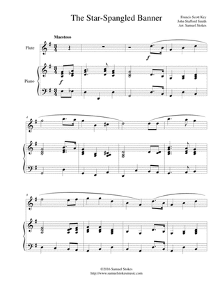 The Star-Spangled Banner - for flute and piano