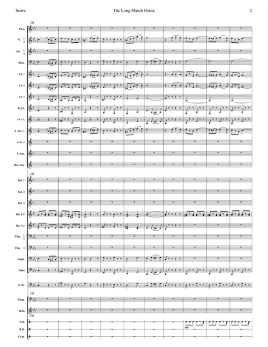 The Long March Home The Long March Home Concert Band scores gallery preview page 8