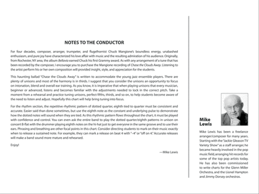 Chase the Clouds Away Jazz Ensemble scores gallery preview page 3
