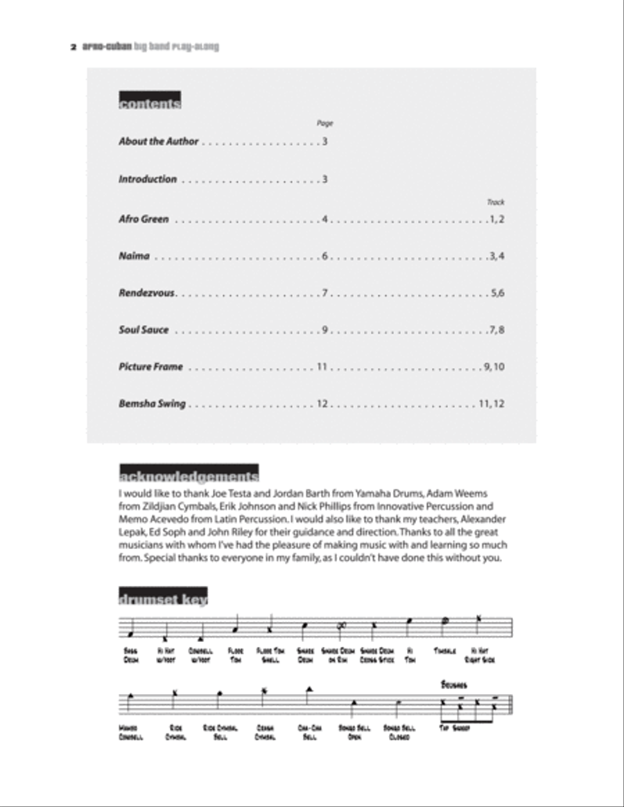 Afro-Cuban Big Band Play-Along for Drumset/Percussion Percussion scores gallery preview page 2
