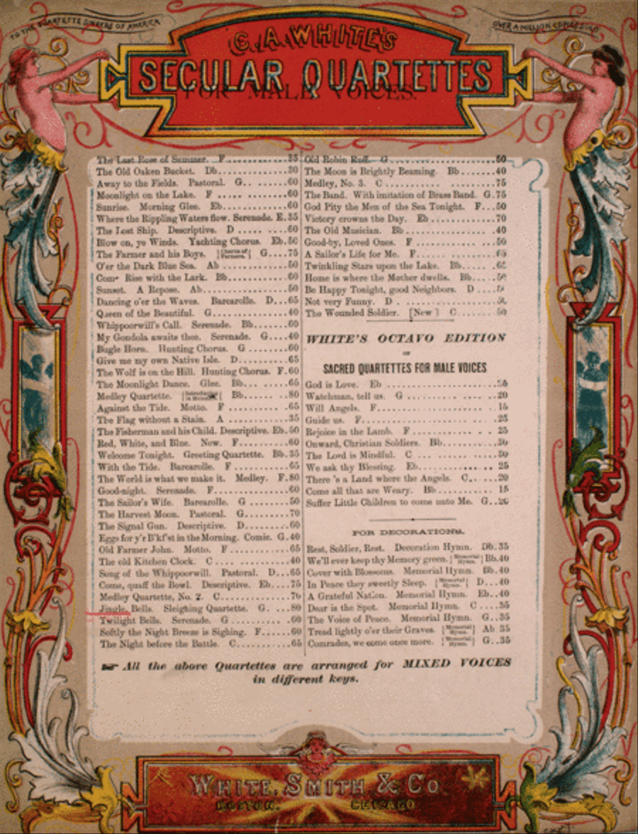 Jingle Bells. Sleighing Quartette Voice scores gallery preview page 1
