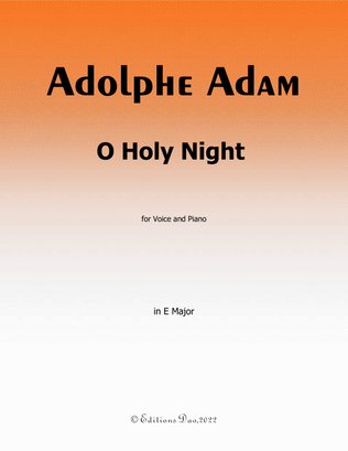 O Holy night cantique de noel, by Adam, in E Major