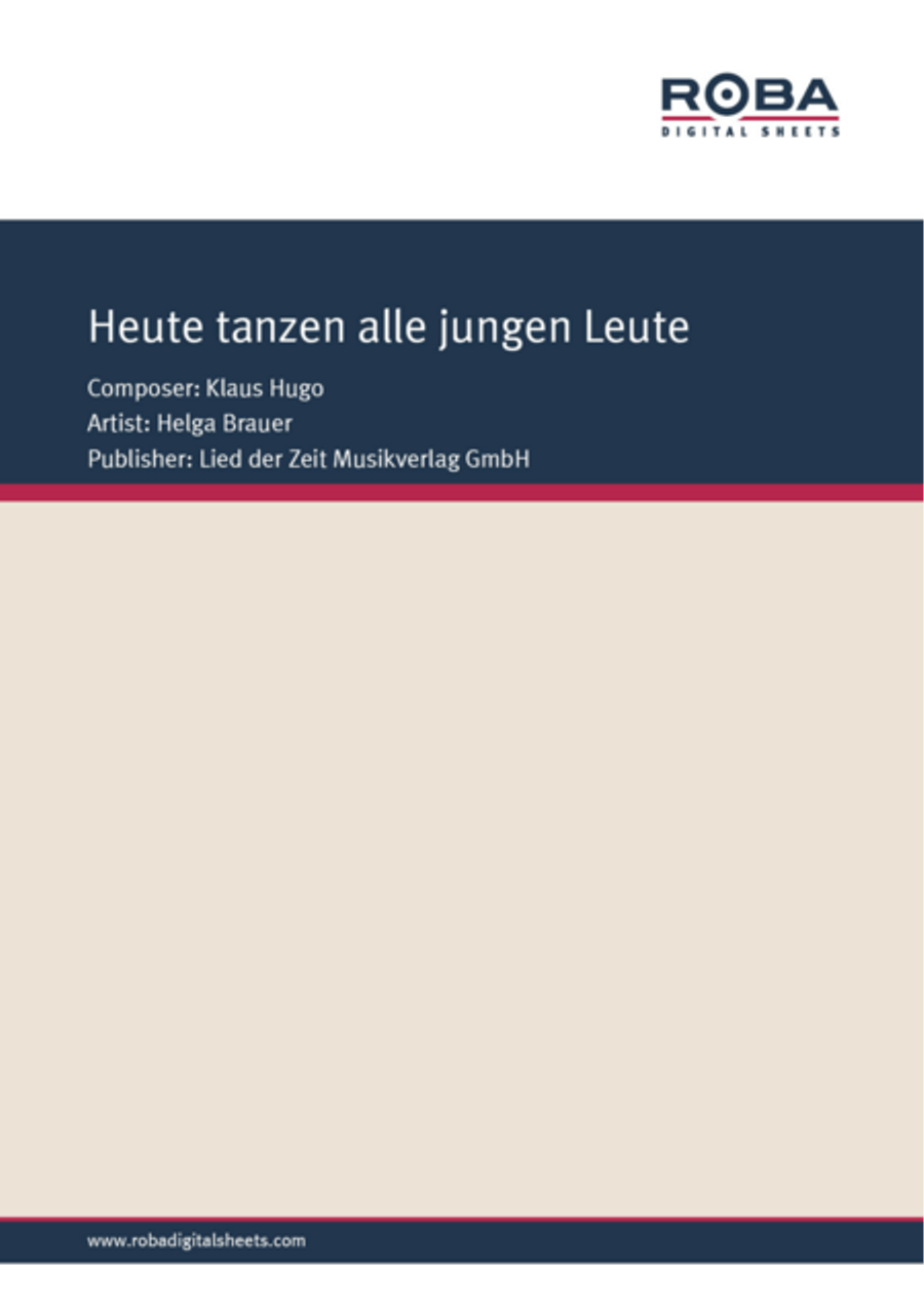 Heute tanzen alle jungen Leute Voice scores gallery preview page 1