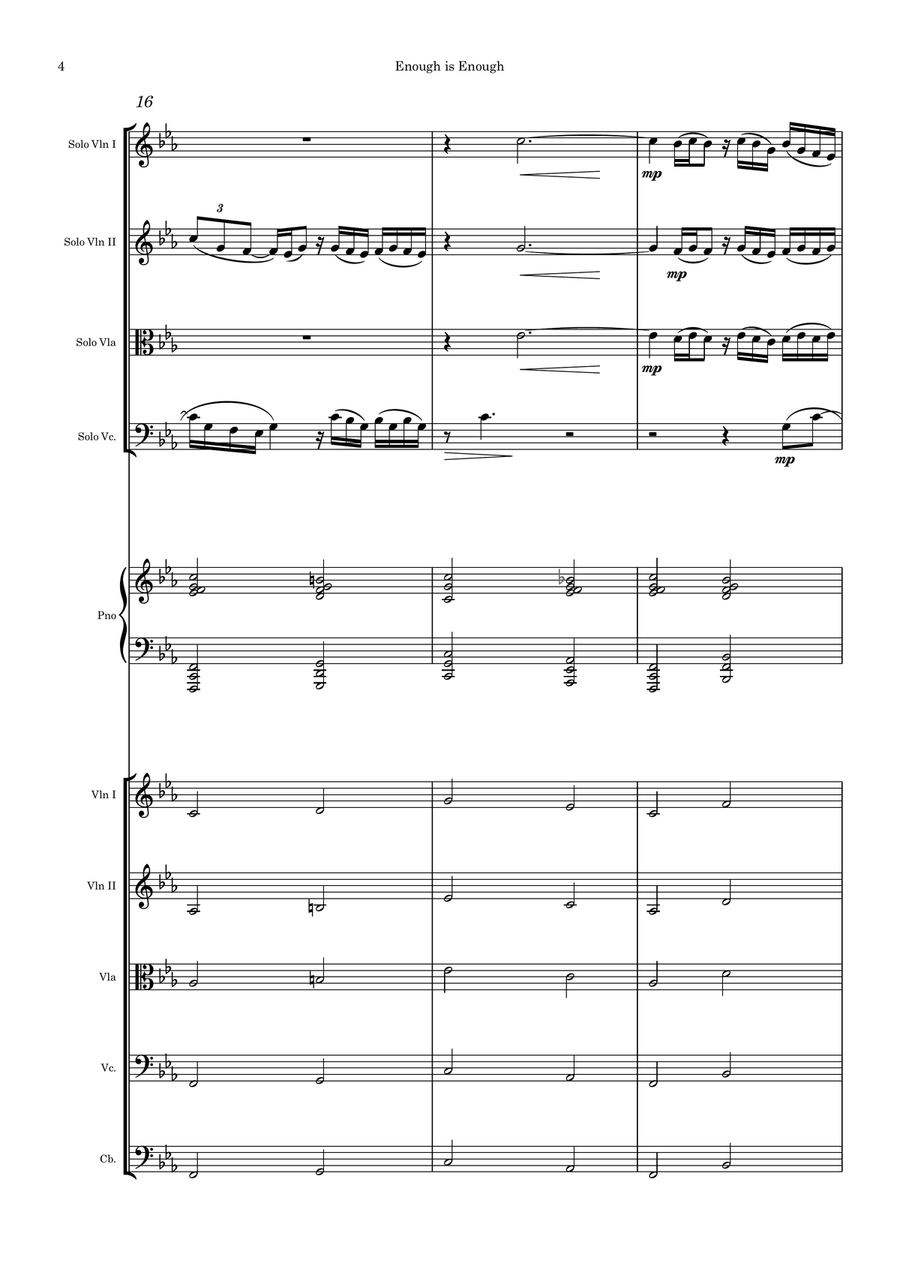 Enough is Enough Strings Edition String Orchestra scores gallery preview page 4