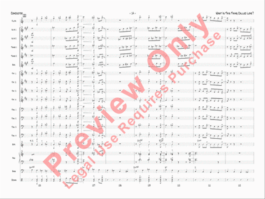 What Is This Thing Called Love? Jazz Ensemble scores gallery preview page 17