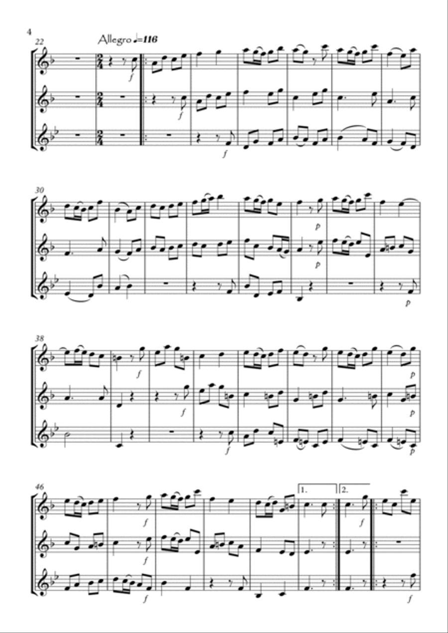 Trio Sonata No.8 Woodwind Trio scores gallery preview page 4