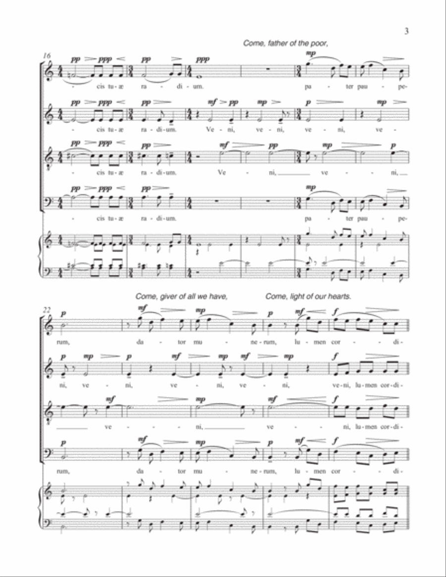 Veni, Sancte Spiritus Veni, Sancte Spiritus Divisi scores gallery preview page 4