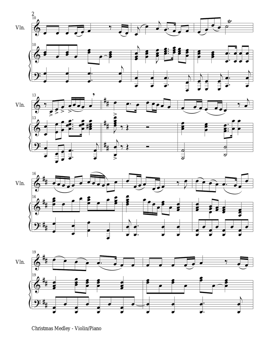 CHRISTMAS JOY MEDLEY (Violin/Piano and Violin Part) Violin Solo scores gallery preview page 3