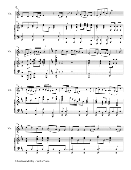 CHRISTMAS JOY MEDLEY (Violin/Piano and Violin Part) image number null