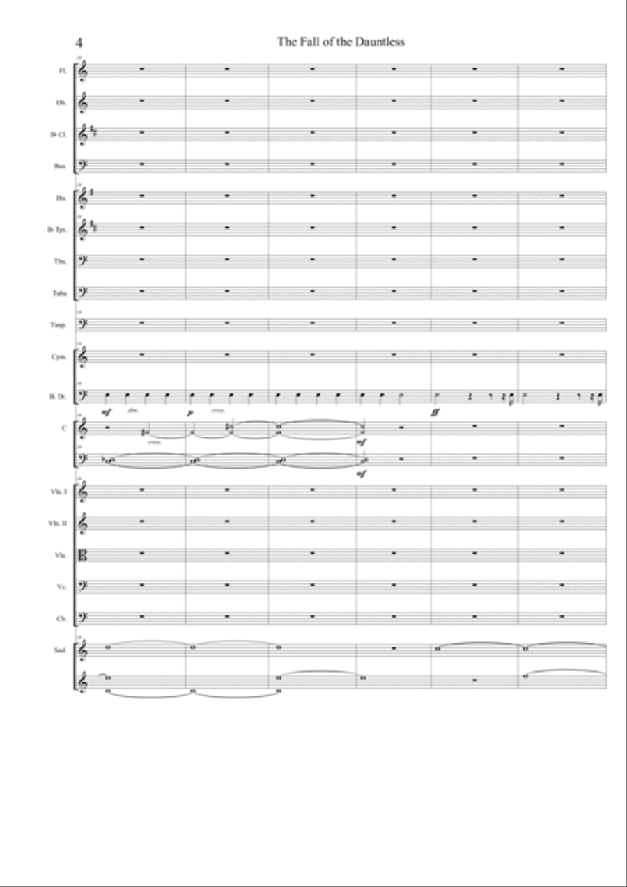 The Fall of the Dauntless - Score and Parts The Fall of the Dauntless - Score and Parts Full Orchestra scores gallery preview page 6