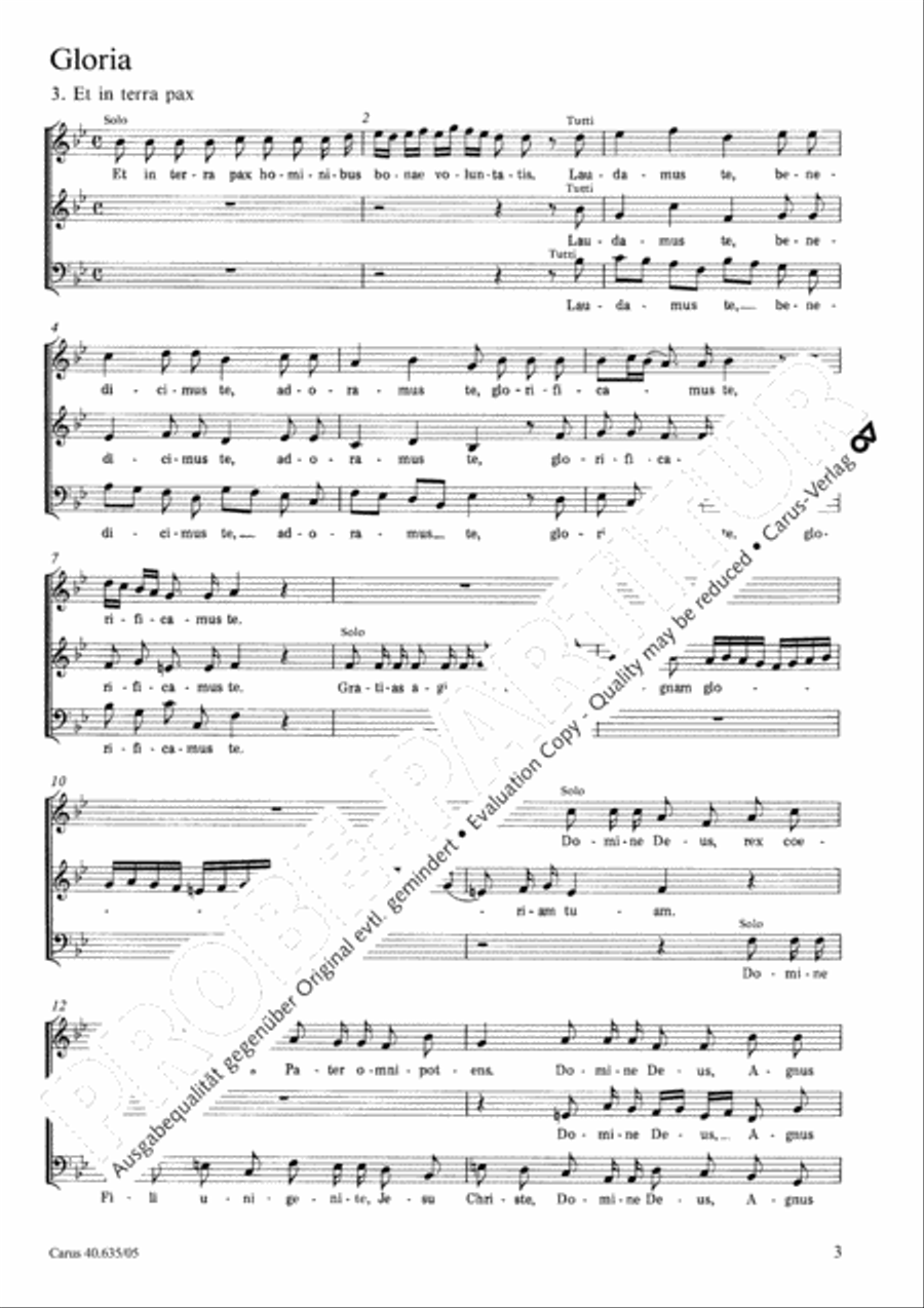 Missa civilis in B 3-Part scores gallery preview page 4