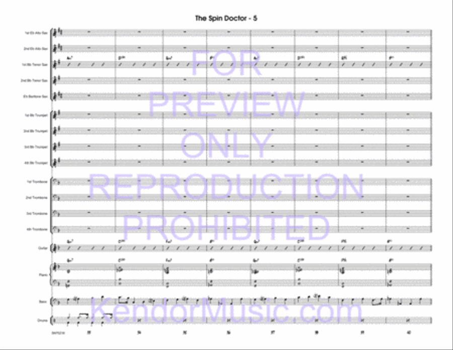 Sorry, Wrong Number (Full Score) Jazz Ensemble scores gallery preview page 6