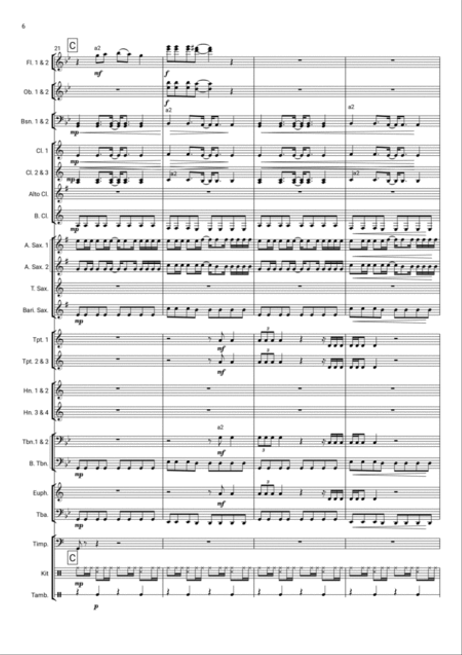 Call Me Cruella Concert Band scores gallery preview page 6