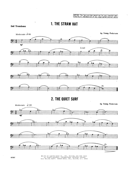Ten Trios For Trombone - 2nd Trombone