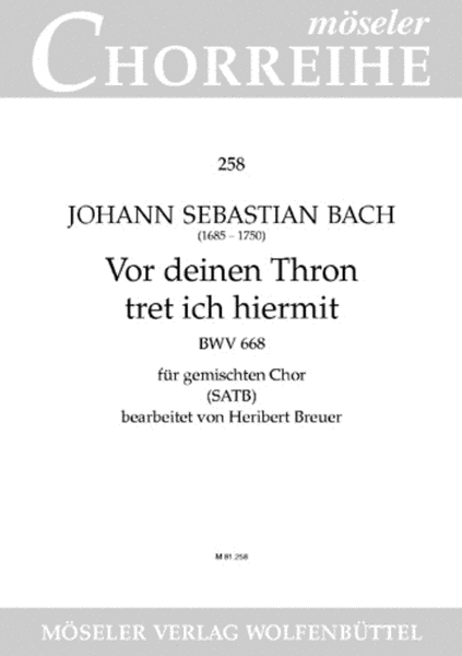 Before your throne I now appear BWV 668