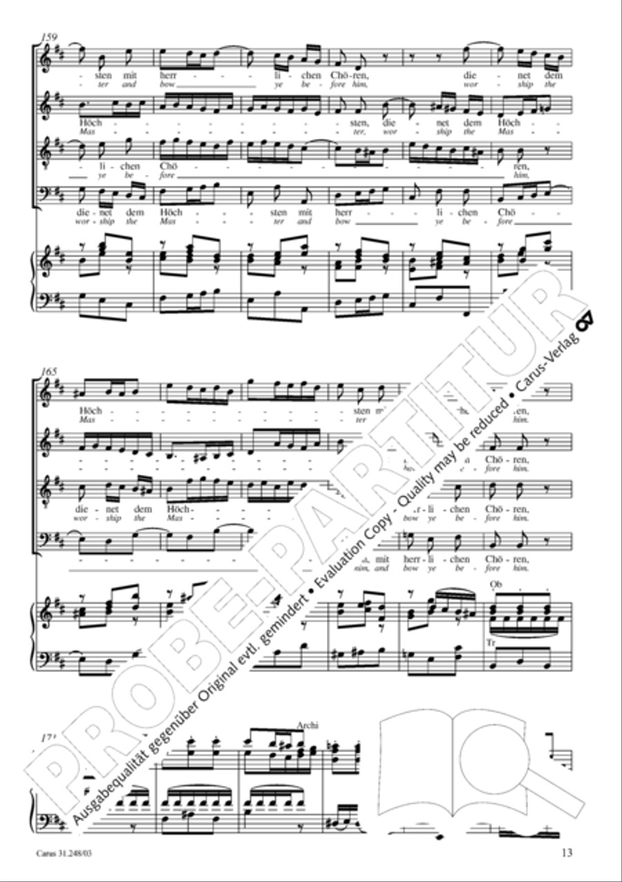 Christmas oratorio (Weihnachtsoratorium, Teile I-III) 4-Part scores gallery preview page 18
