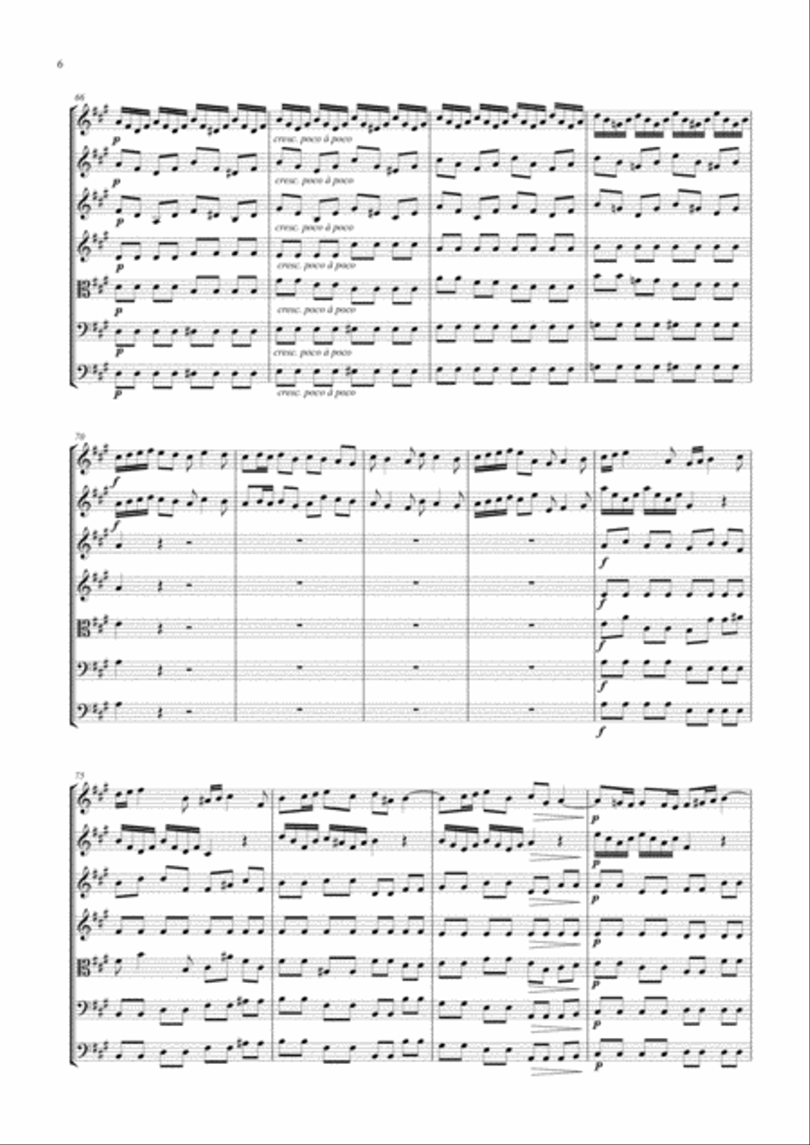 Arrival of the Queen of Sheba for 2 solo violins and strings String Orchestra scores gallery preview page 6