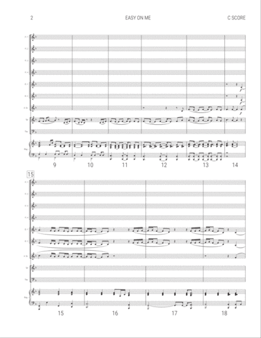 Easy On Me Small Ensemble scores gallery preview page 2
