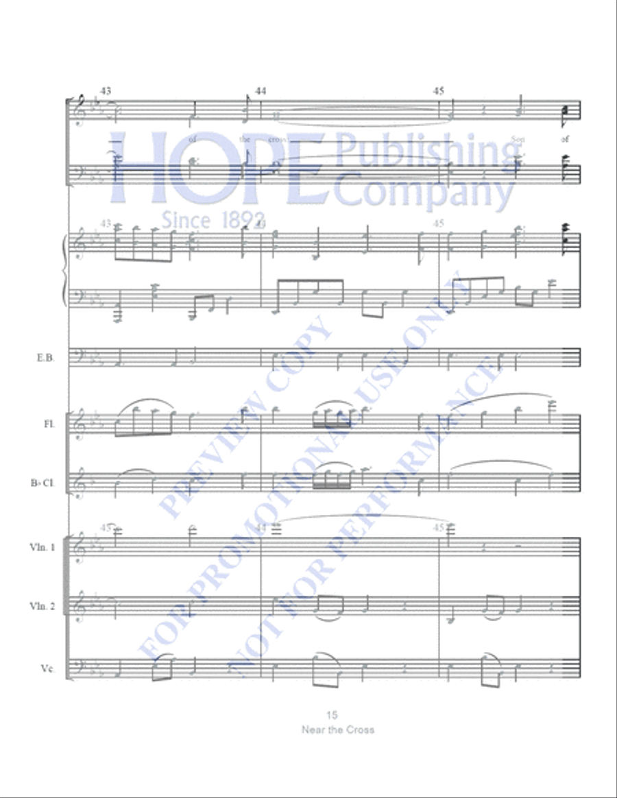 Near the Cross with The Power of the Cross Clarinet scores gallery preview page 16