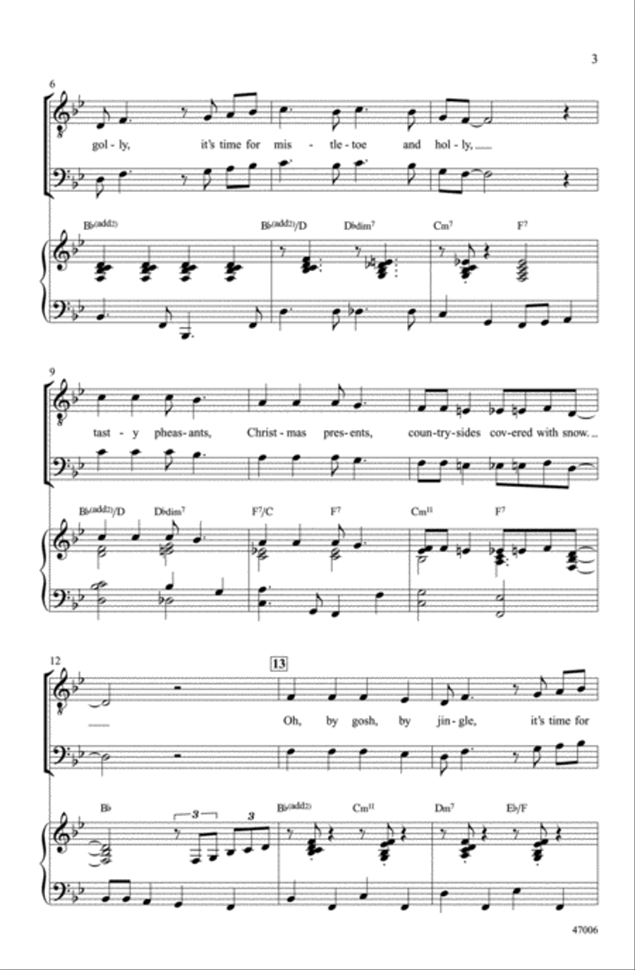 Mistletoe and Holly Choir scores gallery preview page 2