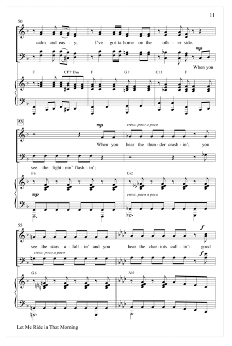 Let Me Ride In That Morning Choir scores gallery preview page 11