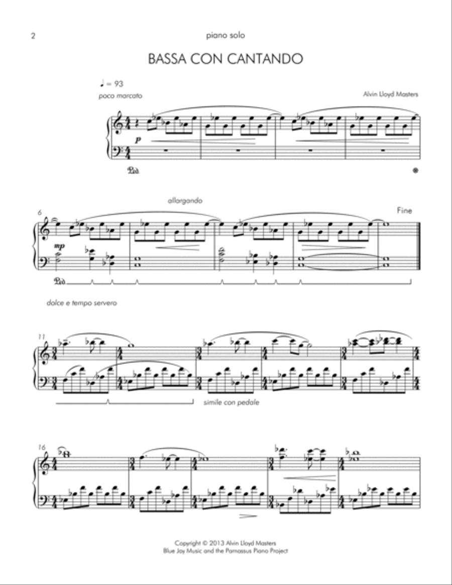 BASSA CON CANTANDO Piano Solo scores gallery preview page 2