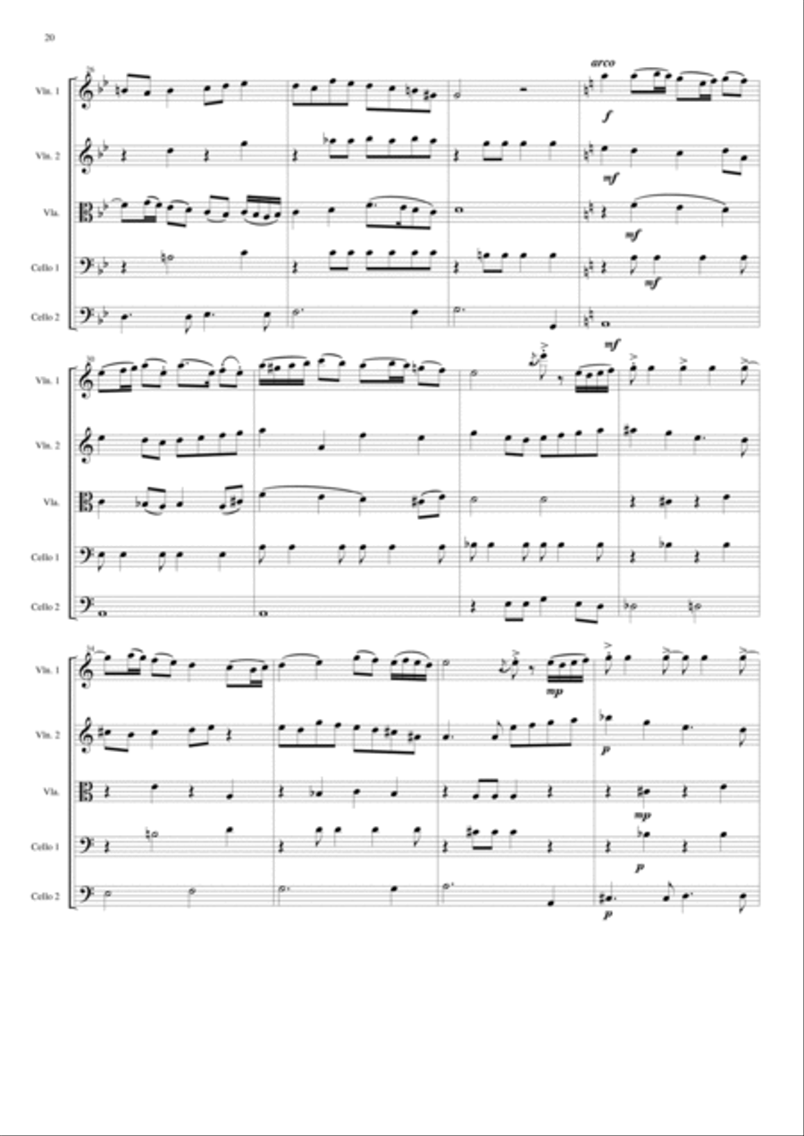 Camp David for string quintet String Quintet scores gallery preview page 3