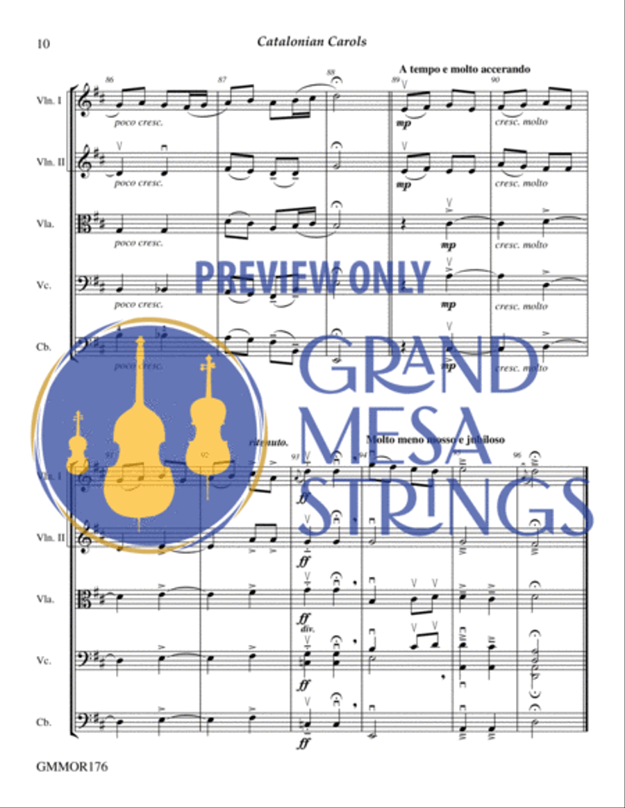Catalonian Carols Catalonian Carols String Orchestra scores gallery preview page 11