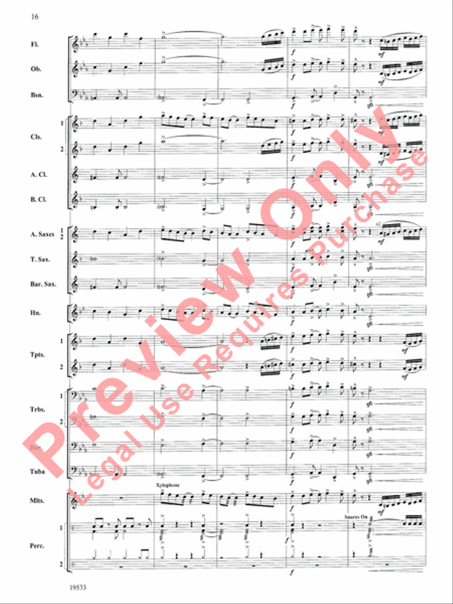 Fiero Concert Band scores gallery preview page 17