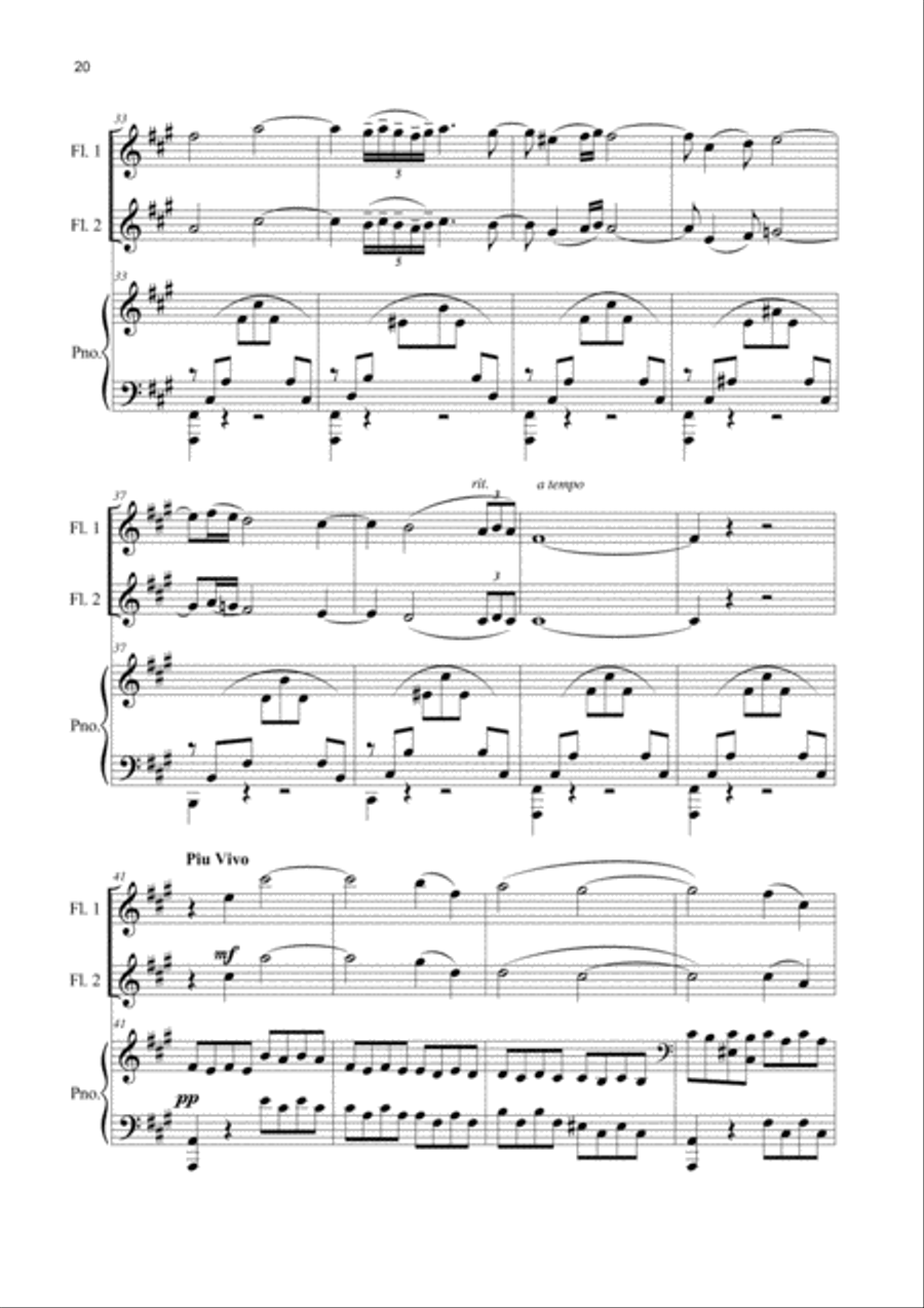 S. Rachmaninoff - S. Sitnikava: Elegie Op. 3 No. 1 Woodwind Ensemble scores gallery preview page 5