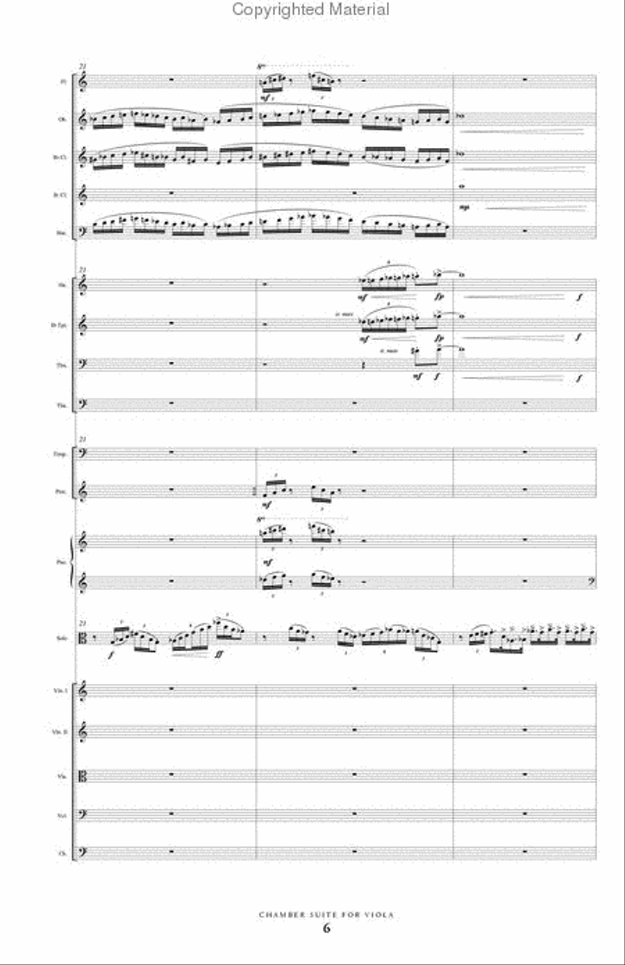 Chamber Suite for Viola & Orchestra Chamber Suite for Viola & Orchestra Full Orchestra scores gallery preview page 7