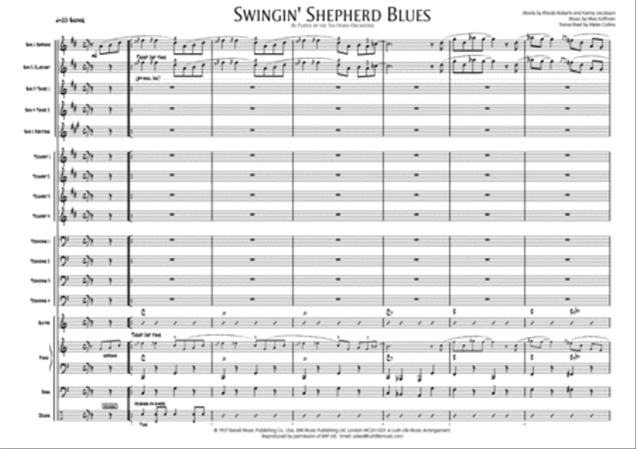 Swingin' Shepherd Blues Big Band scores gallery preview page 2