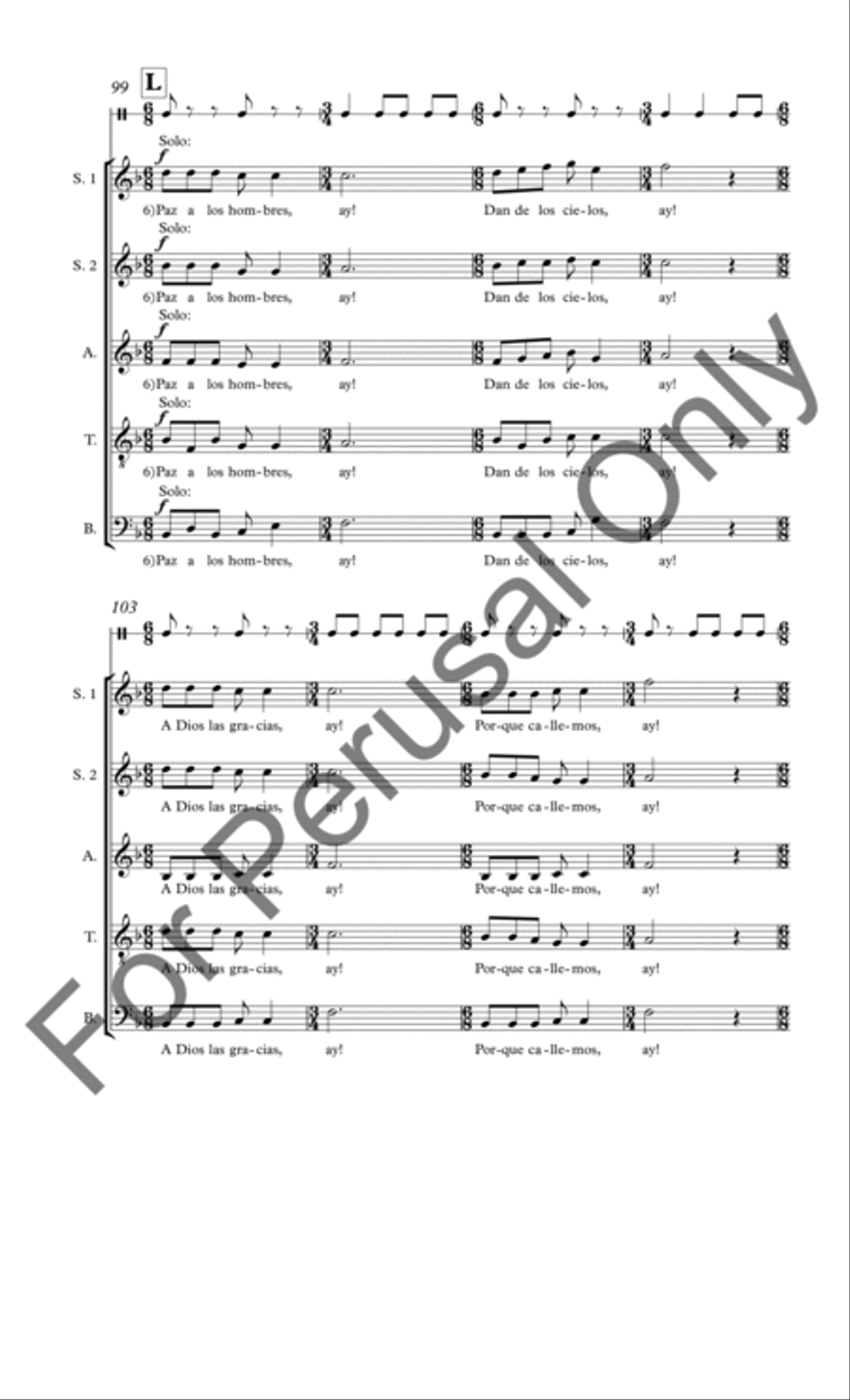 Convidando esta la noche SSATB scores gallery preview page 12