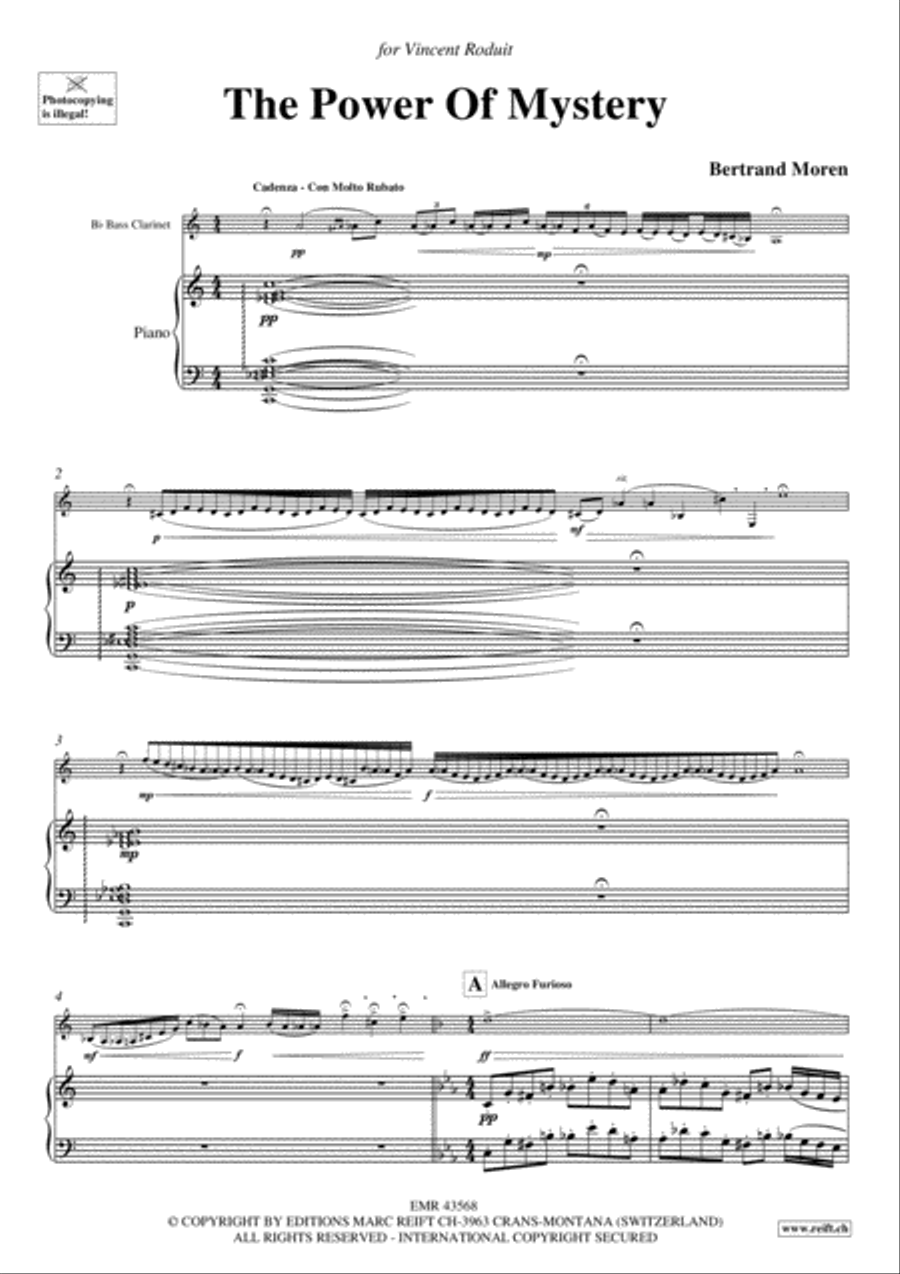 The Power Of Mystery Bass Clarinet scores gallery preview page 4