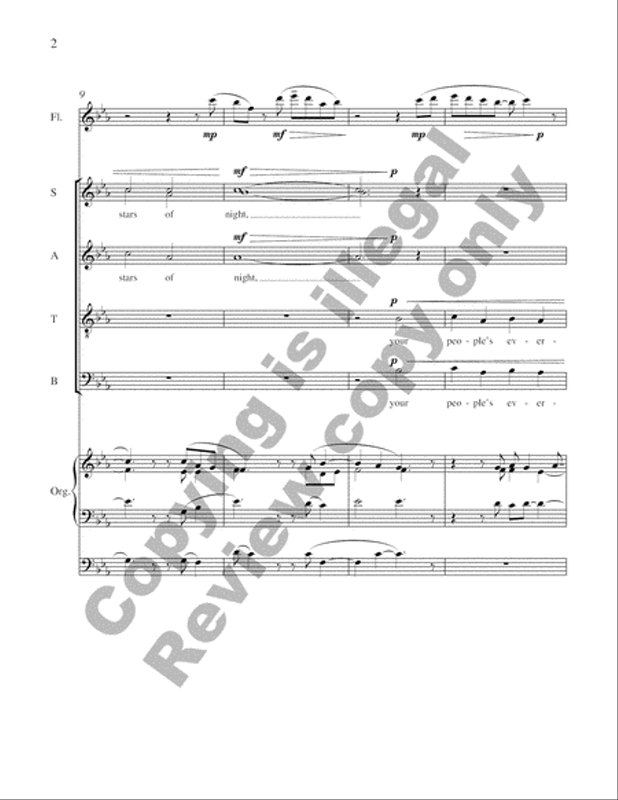 Creator of the Stars of Night (Choral Score) 4-Part scores gallery preview page 4