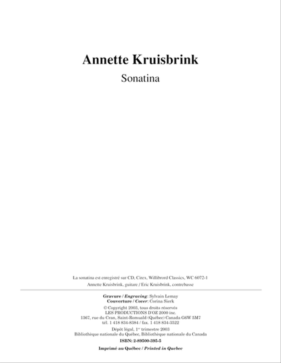 Sonatina Double Bass scores gallery preview page 1