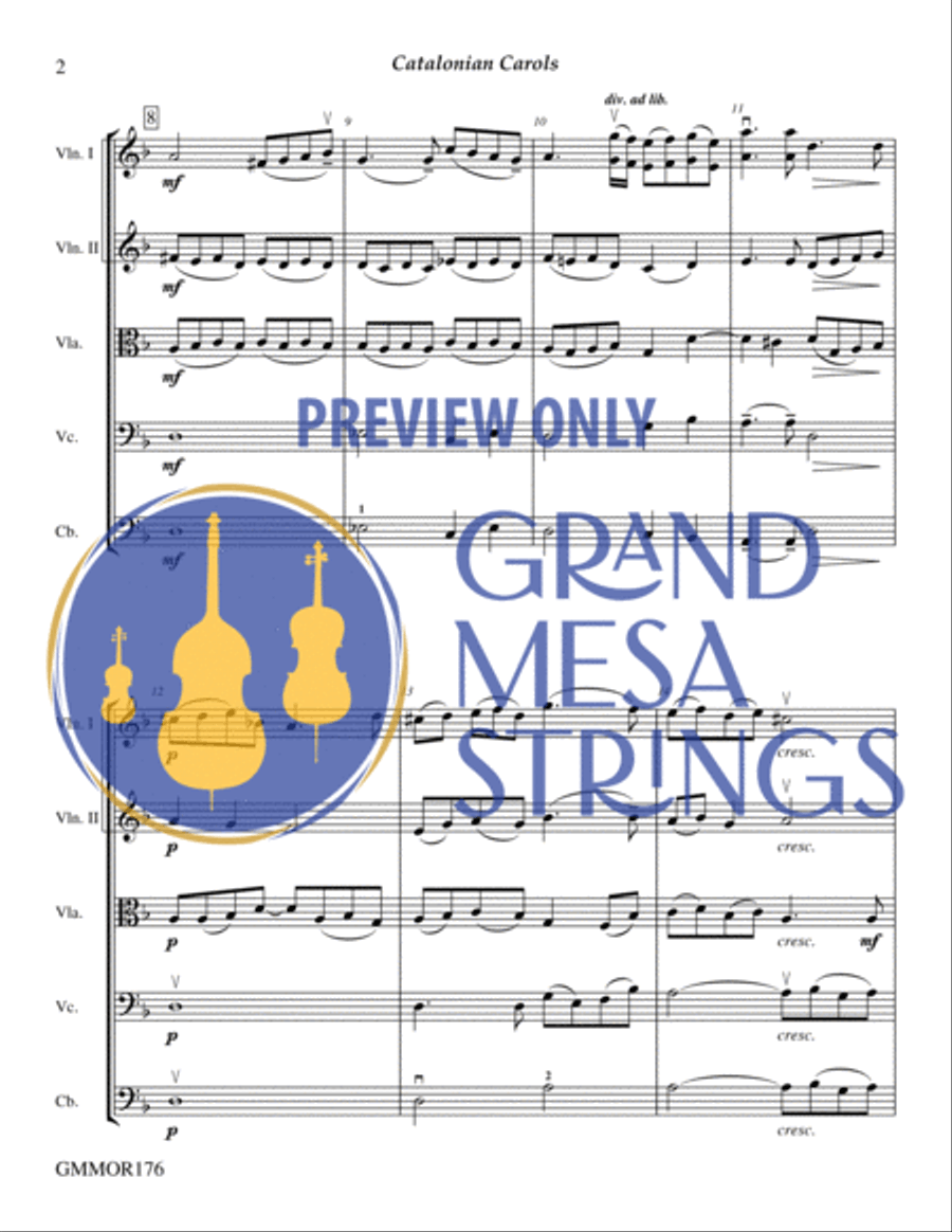 Catalonian Carols String Orchestra scores gallery preview page 3
