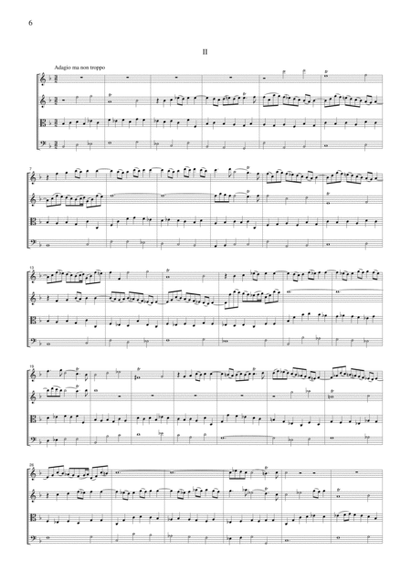 J.S.Bach Brandenburg Concerto No.6, all mvts. for String Quartet, for string quartet, CB227 image number null