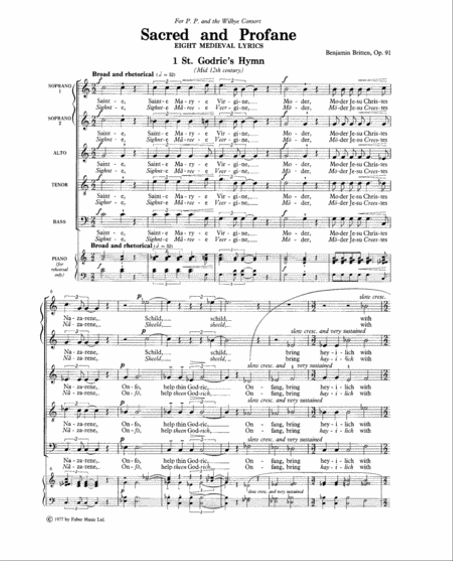 Sacred and Profane Sacred and Profane 4-Part scores gallery preview page 2
