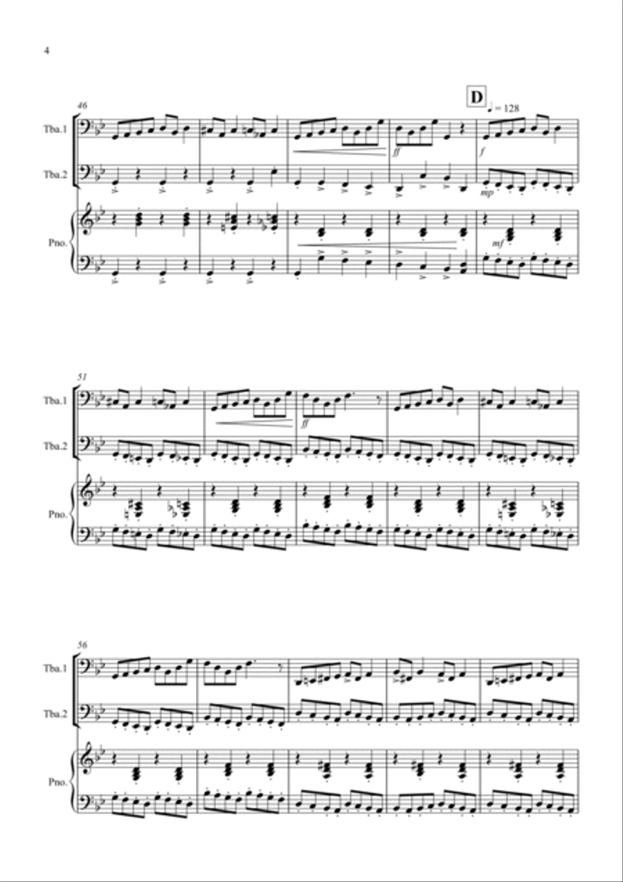In the Hall of the Mountain King for Tuba Duet Brass Duet scores gallery preview page 4