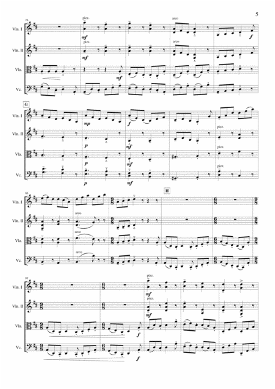 Coleraine Jigs Coleraine Jigs String Quartet scores gallery preview page 5